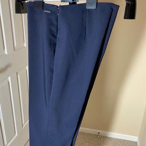 Tahari Women's Navy Blue Side Zip Stretch Dress Pant Size 4
